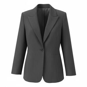 Anne Klein Charcoal Pinstripe Blazer